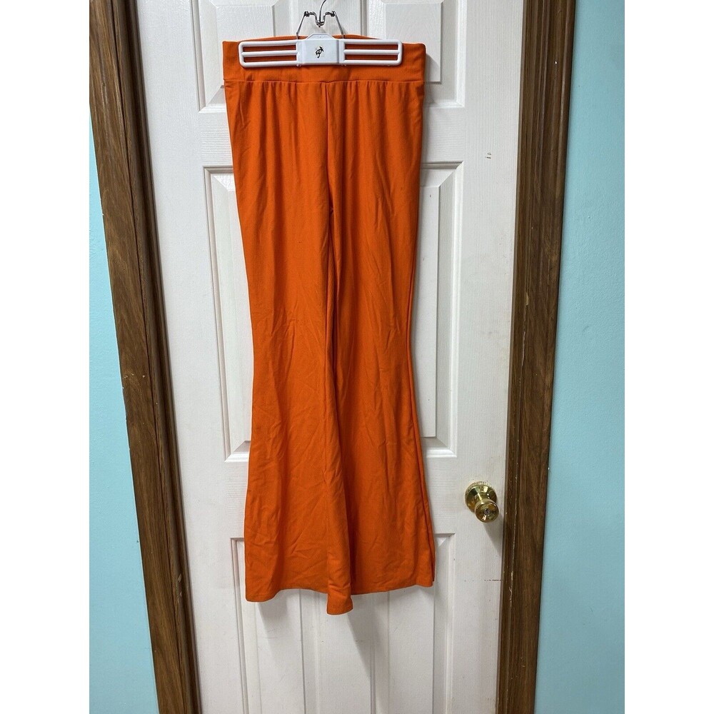 Shine L Womans Orange Pants With Stains And Flaws